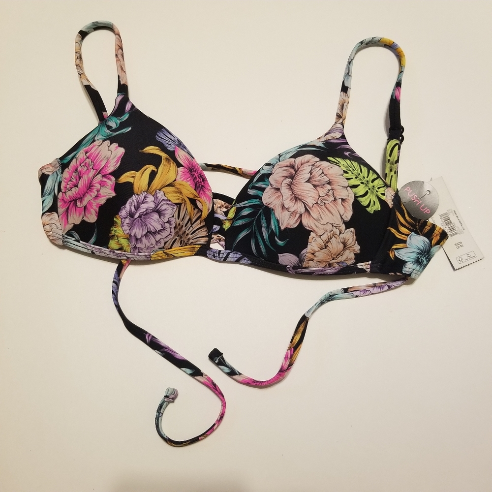 🌞 Floral Swimming Suit Top Size Sm